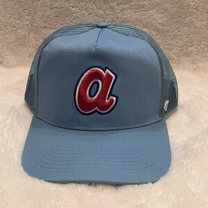 Atlanta Braves 47 Brand Hitch Golfer SnapBack Adjustable Hat MLB Retro Logo NWOT
